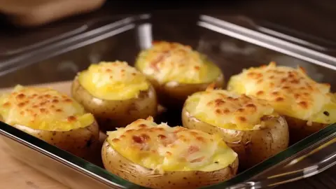 Mouth-Watering Stuffed Potatoes with Cheesy Eggs and Ham - Eight five Five